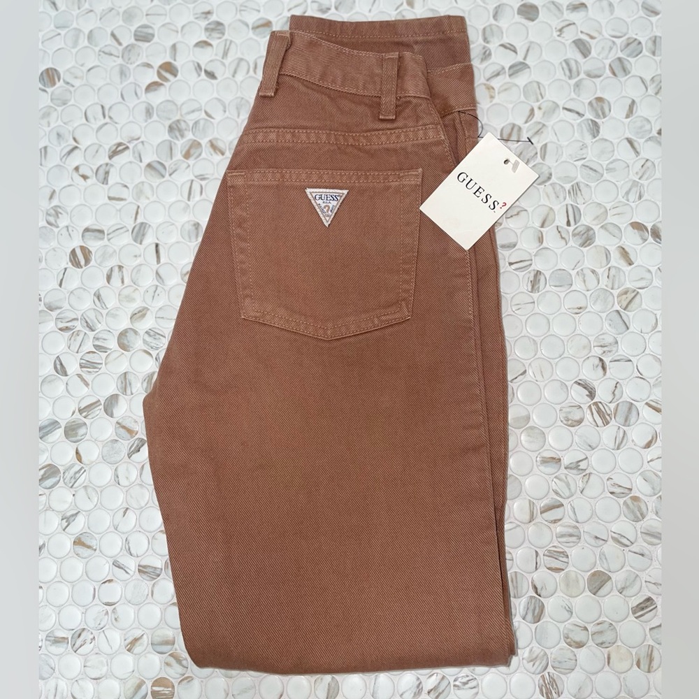 Women’s brown Guess (original fit) Narrow Leg high-waisted jeans size 24 - Picture 2 of 7